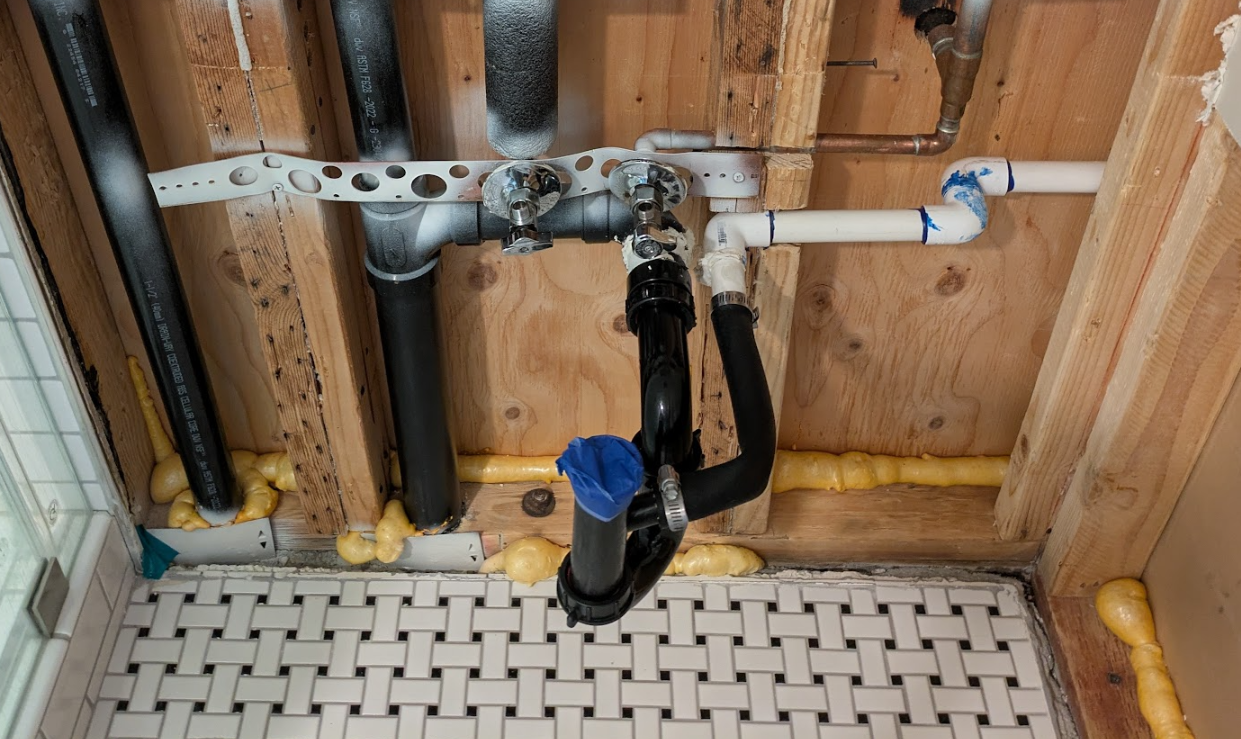 Hidden water damage behind wall